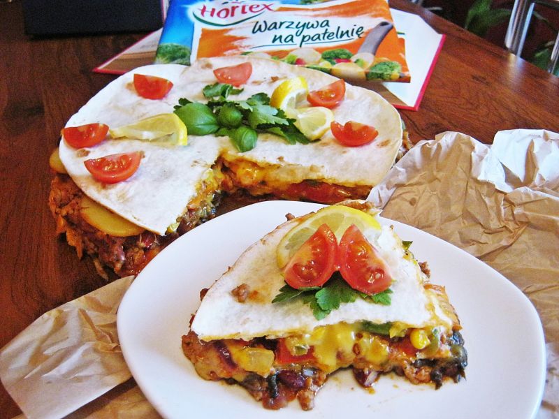 Meksyk we własnej osobie-Enchilada w formie tortu