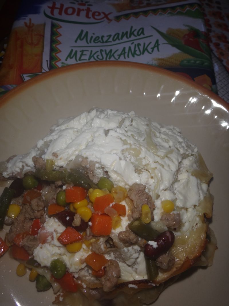 Meksykańska Lasagne z ciasta własnej roboty 