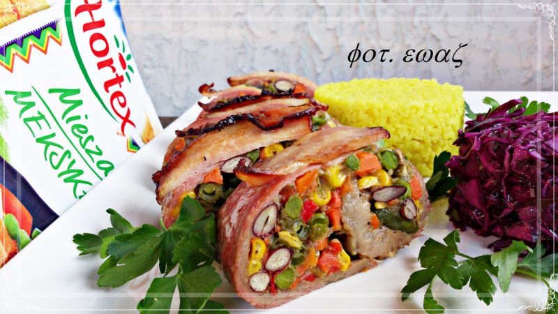 Meksykańskie rolady z karkówki z ryżem i surówką