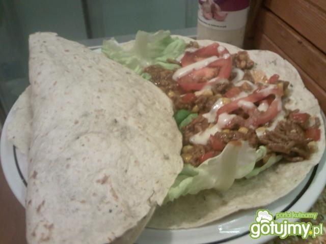 Meksykańskie taco w tortilli :) Meksykańskie taco w tortilli :)
