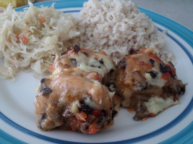 Mielone pod sosem z warzywami