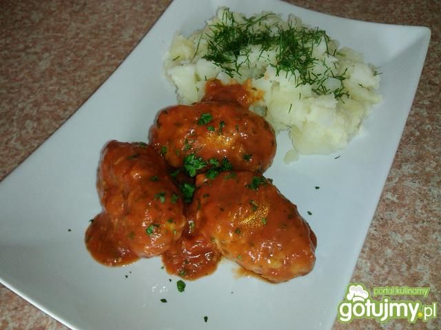 Mielone w sosie pomidorowo-marchewkowym