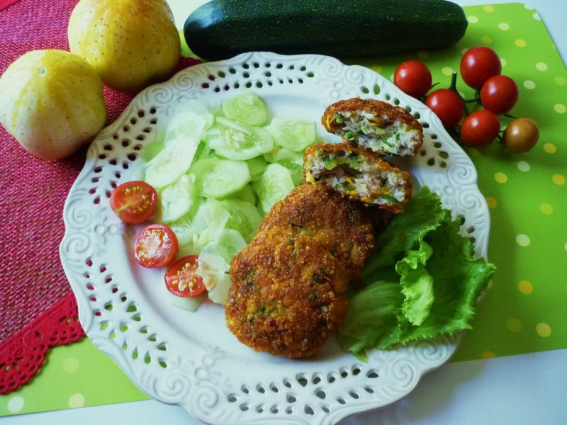 Mielone z cukinią i porem