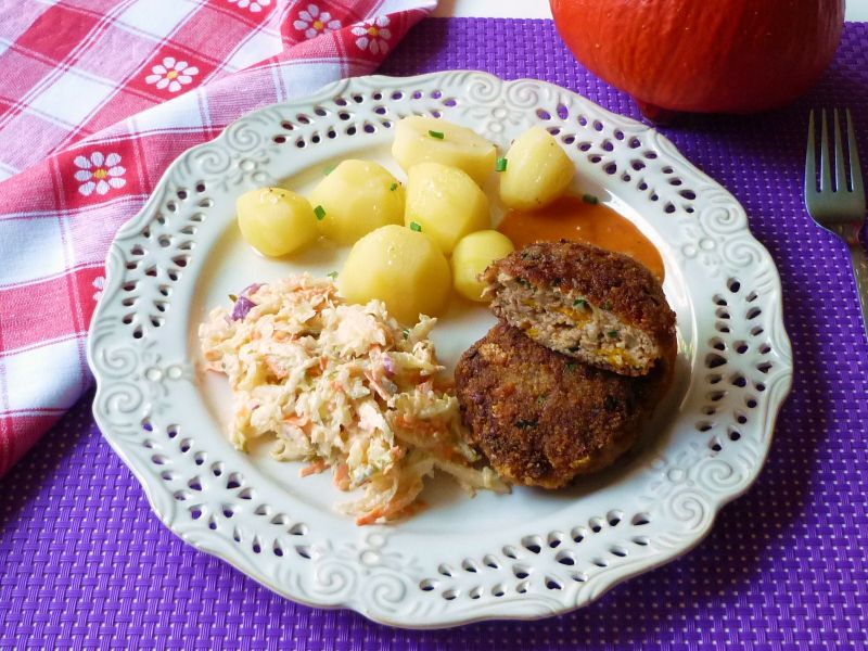 Mielone z dynią i szczypiorkiem Mielone z dynią i szczypiorkiem