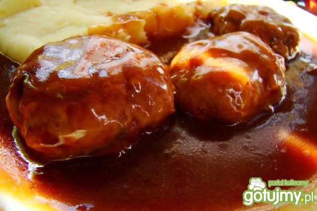 Mielone z kaszą z sosem pieczeniowym  Mielone z kaszą z sosem pieczeniowym