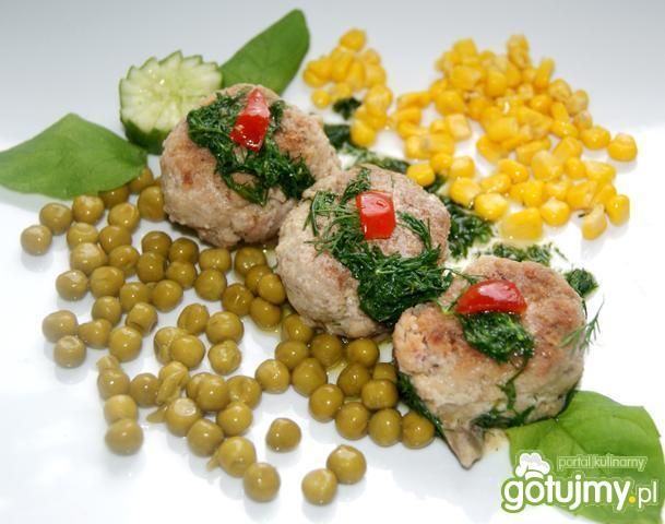 Mielone z koperem , kukurydzą ,groszkiem