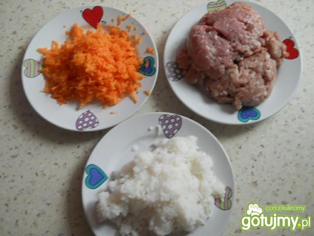 Mielone z marchewką i ryżem