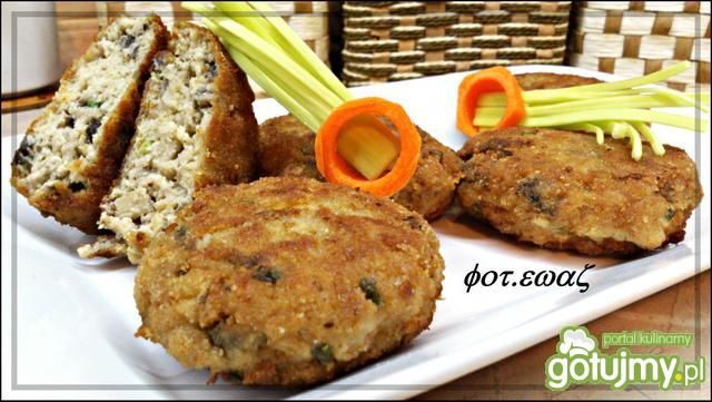 Mielone z pieczarkami i jaglaną kaszą