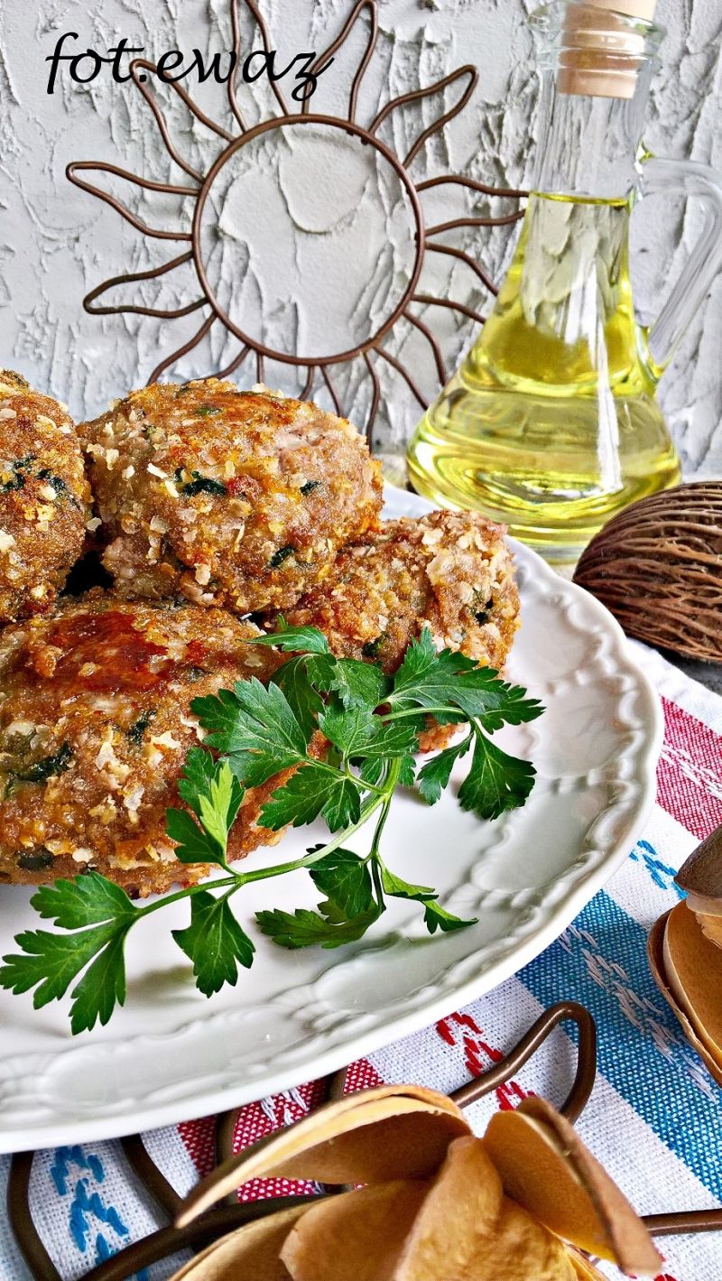 Mielone z pieczarkami i szpinakiem