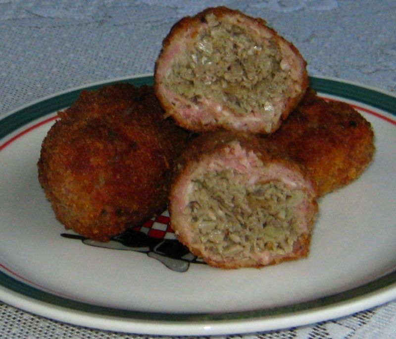 Mielone z pieczarkowym farszem