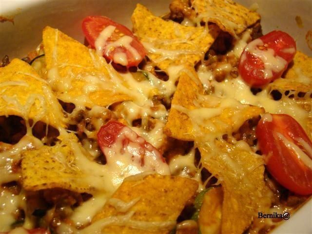 Mielone zapiekane z chipsami tortilla