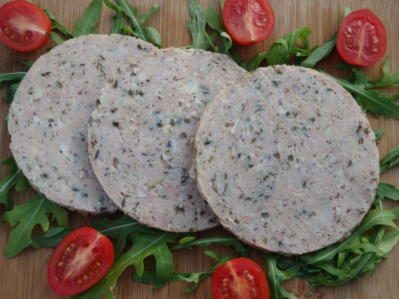 Mielonka drobiowa z czosnkiem niedźwiedzim