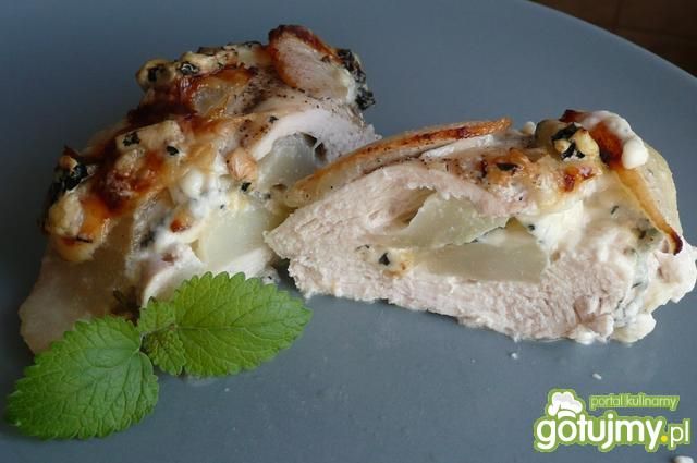 Mięso z gruszką i serem pleśniowym Mięso z gruszką i serem pleśniowym