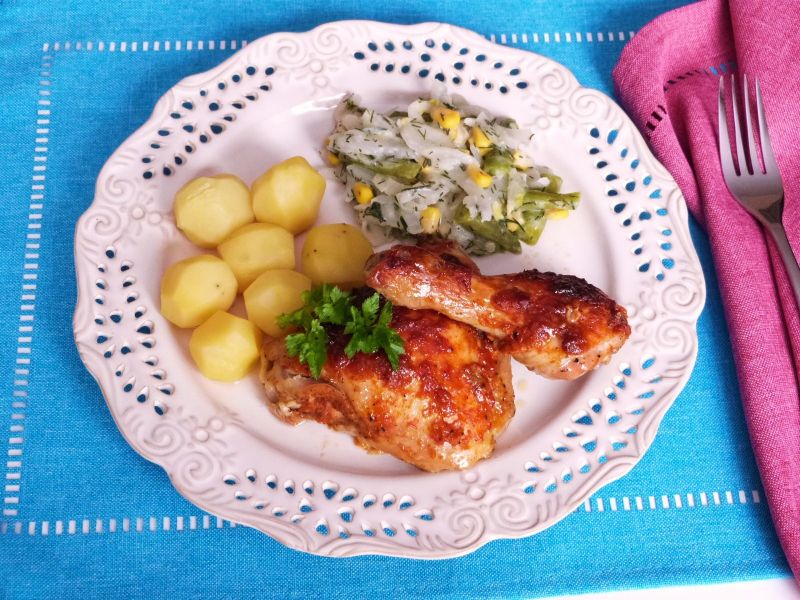 Mięso z kurczaka w skorupce z ajwaru  Mięso z kurczaka w skorupce z ajwaru