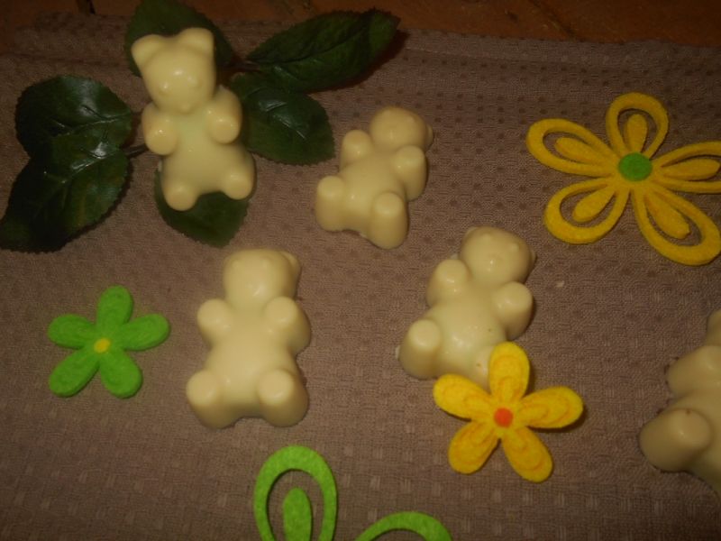 Miętowe misie w białej czekoladzie