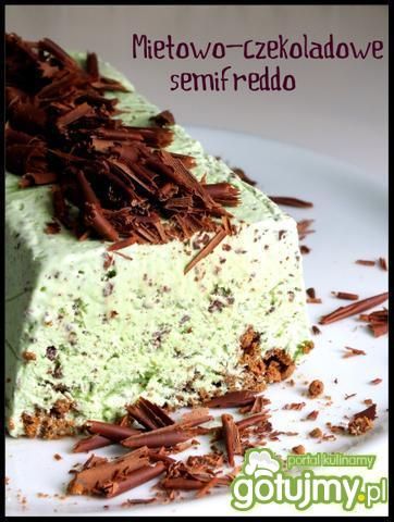 Miętowo-czekoladowe semifreddo Miętowo-czekoladowe semifreddo