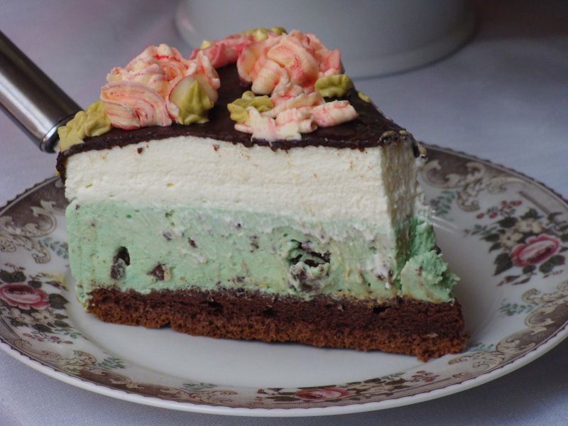 Miętowo-czekoladowy torcik