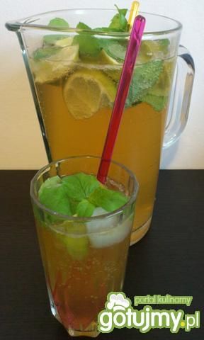 Miętowo- limonkowa mrożona herbata na ga Miętowo- limonkowa mrożona herbata na ga