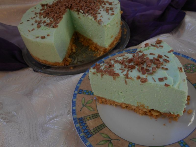 Miętowy sernik na zimno