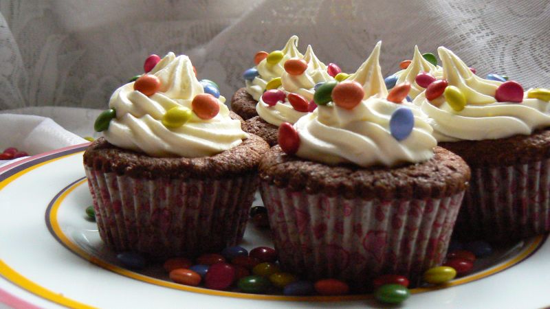 Migdałowe muffinki z czekoladą