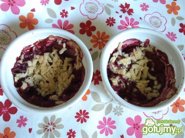 Migdałowe truskawki z kruszonką Migdałowe truskawki z kruszonką