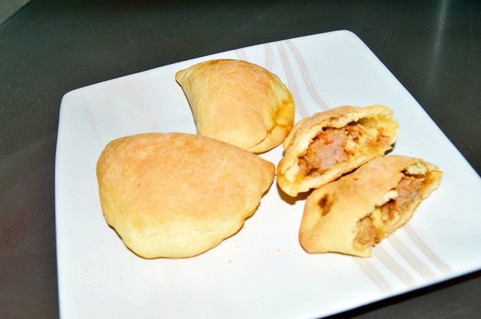 Mini calzone z mięsem indyczym i jaglanką Mini calzone z mięsem indyczym i jaglanką
