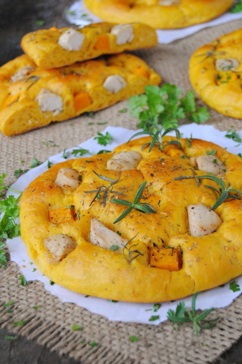 Mini focaccia dyniowa