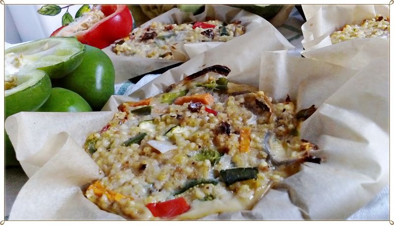 Mini frittaty jaglane z warzywami 