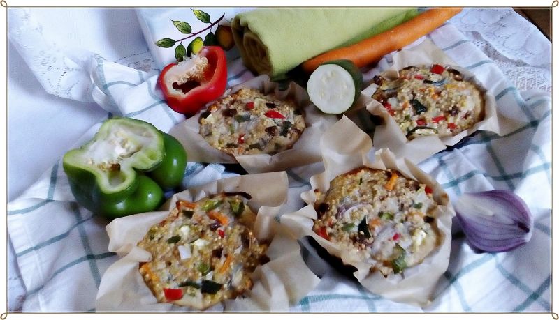 Mini frittaty jaglane z warzywami 