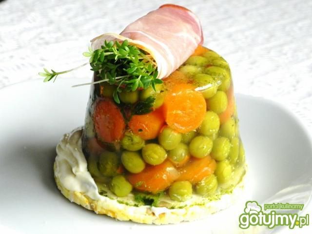 Mini galaretki na kukurydzianych waflach Mini galaretki na kukurydzianych waflach