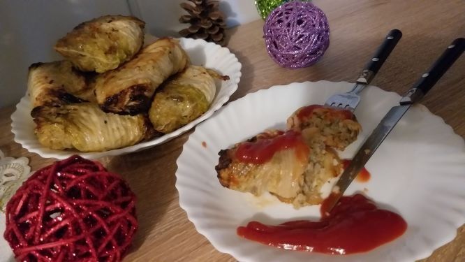 Mini gołąbki z pekińskiej kapusty Mini gołąbki z pekińskiej kapusty