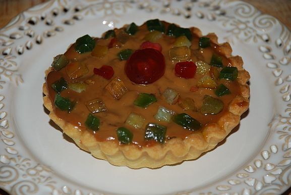 Mini mazurki z prażonymi jabłkami i kajmakiem