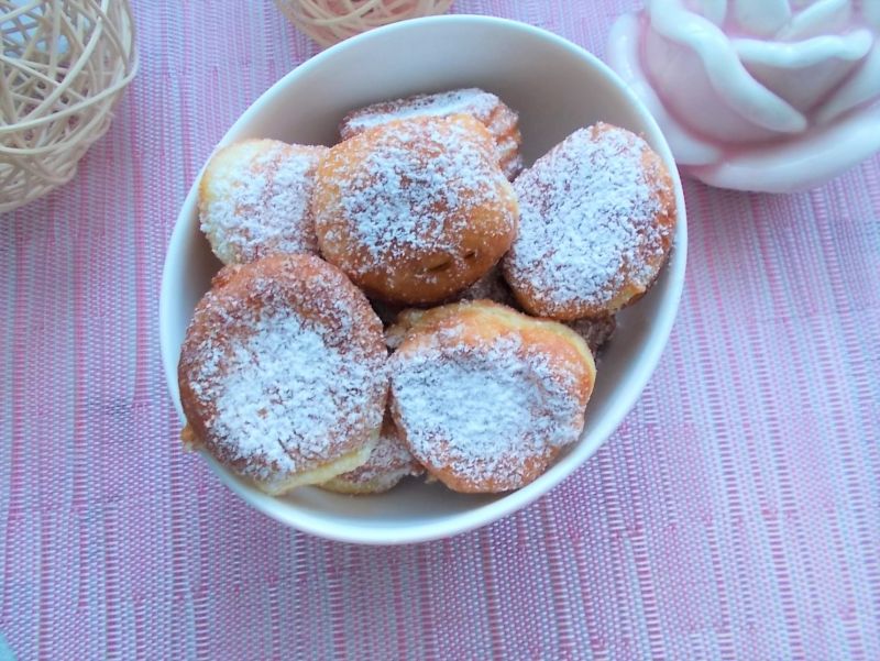 Mini pączki waniliowe