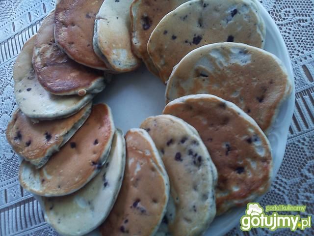 Mini-pancakes z jagodami  Mini-pancakes z jagodami