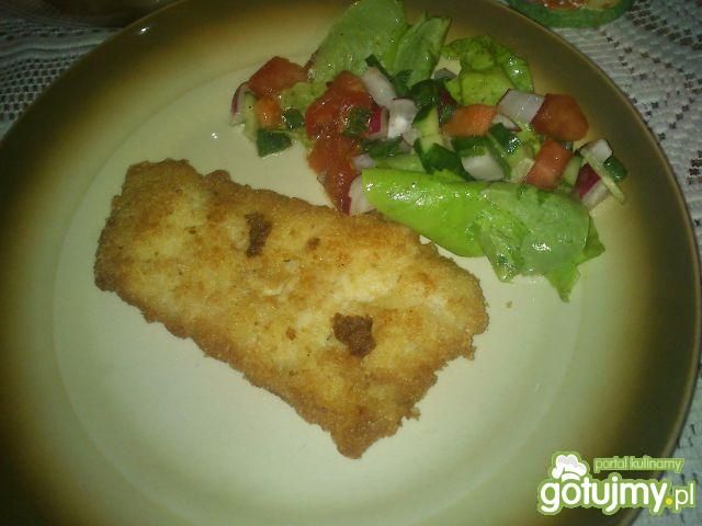 Mintaj w panierce. Mintaj w panierce.