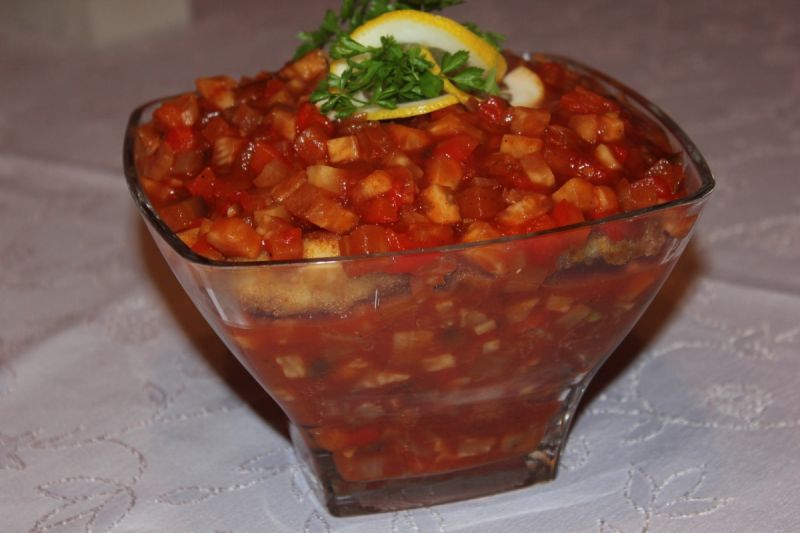 Mintaj w warzywnej pierzynce Mintaj w warzywnej pierzynce