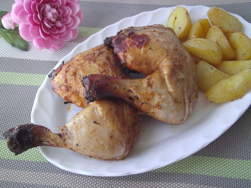 Miodowo- musztardowe udka z kurczaka Miodowo- musztardowe udka z kurczaka