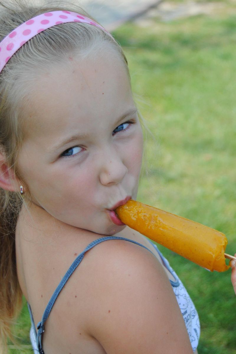 Mirabelkowe lody na patyku