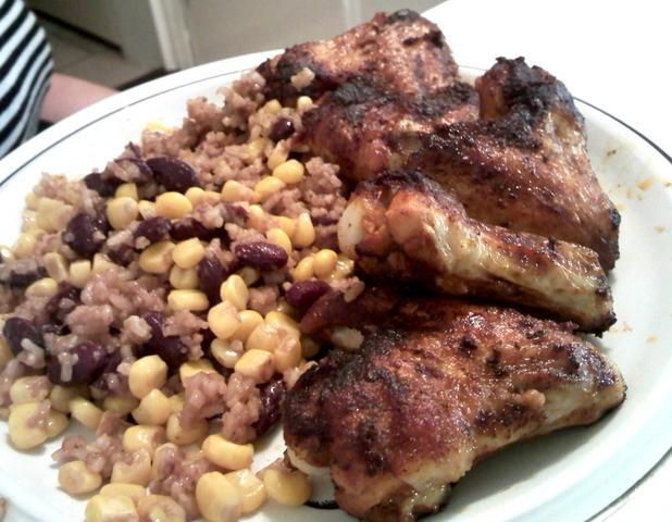 Mix wiosenny z pieczonymi skrzydełkami