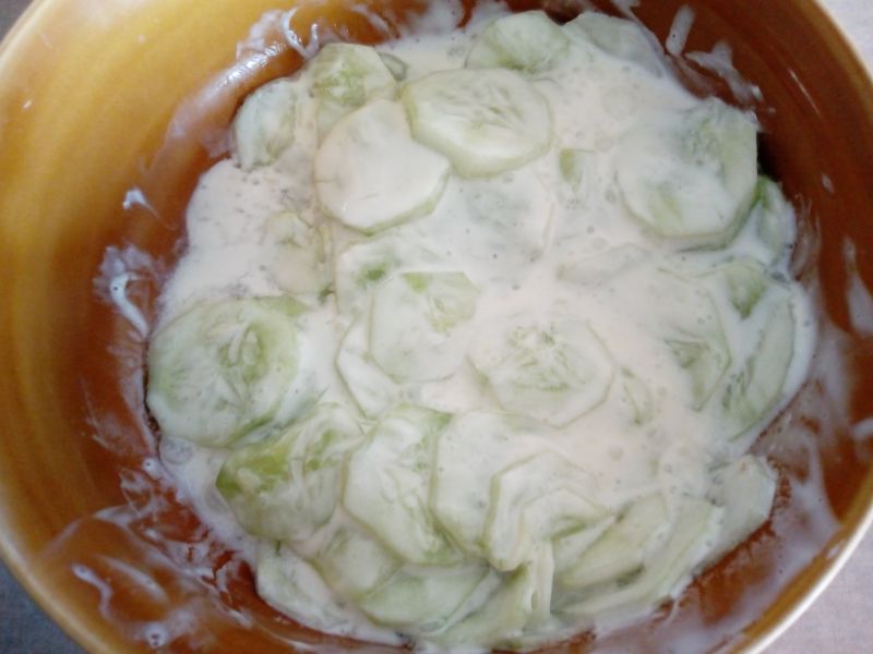 Mizeria na słodkiej śmietance