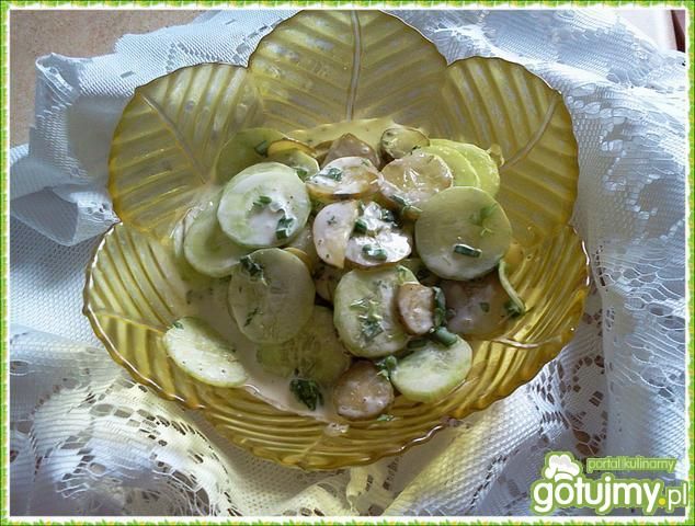 Mizeria z dwóch gatunków ogórków