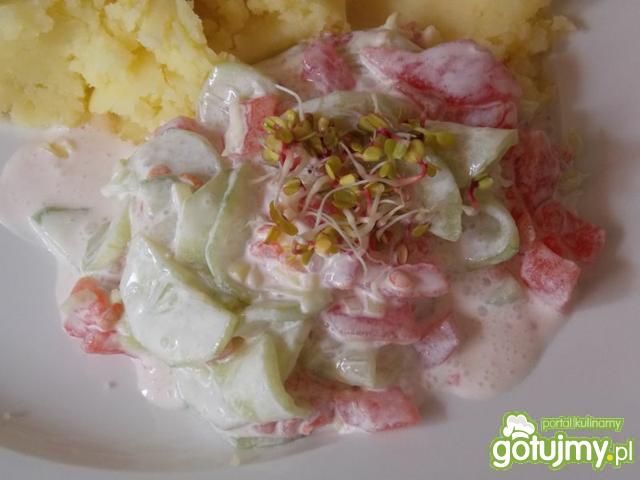 Mizeria z pomidorami Mizeria z pomidorami