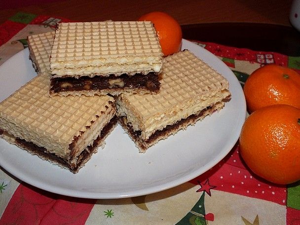 Mleczno - nugatowe wafelki