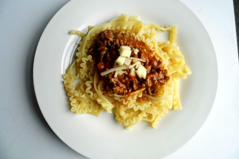 Mmakaron z Mięsem w sosie Tikka Masala