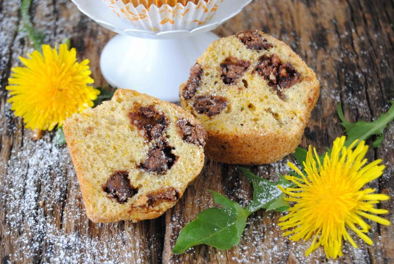 Mniszkowe muffiny z michałkami Mniszkowe muffiny z michałkami