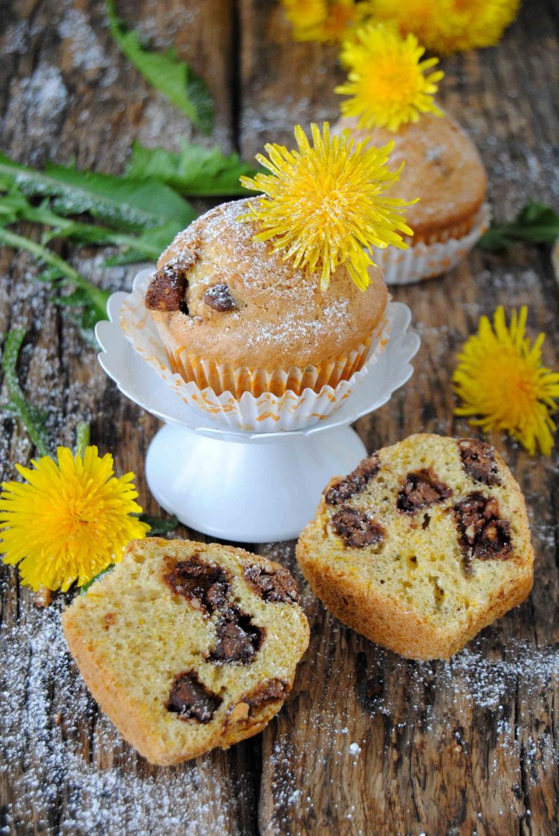 Mniszkowe muffiny z michałkami Mniszkowe muffiny z michałkami