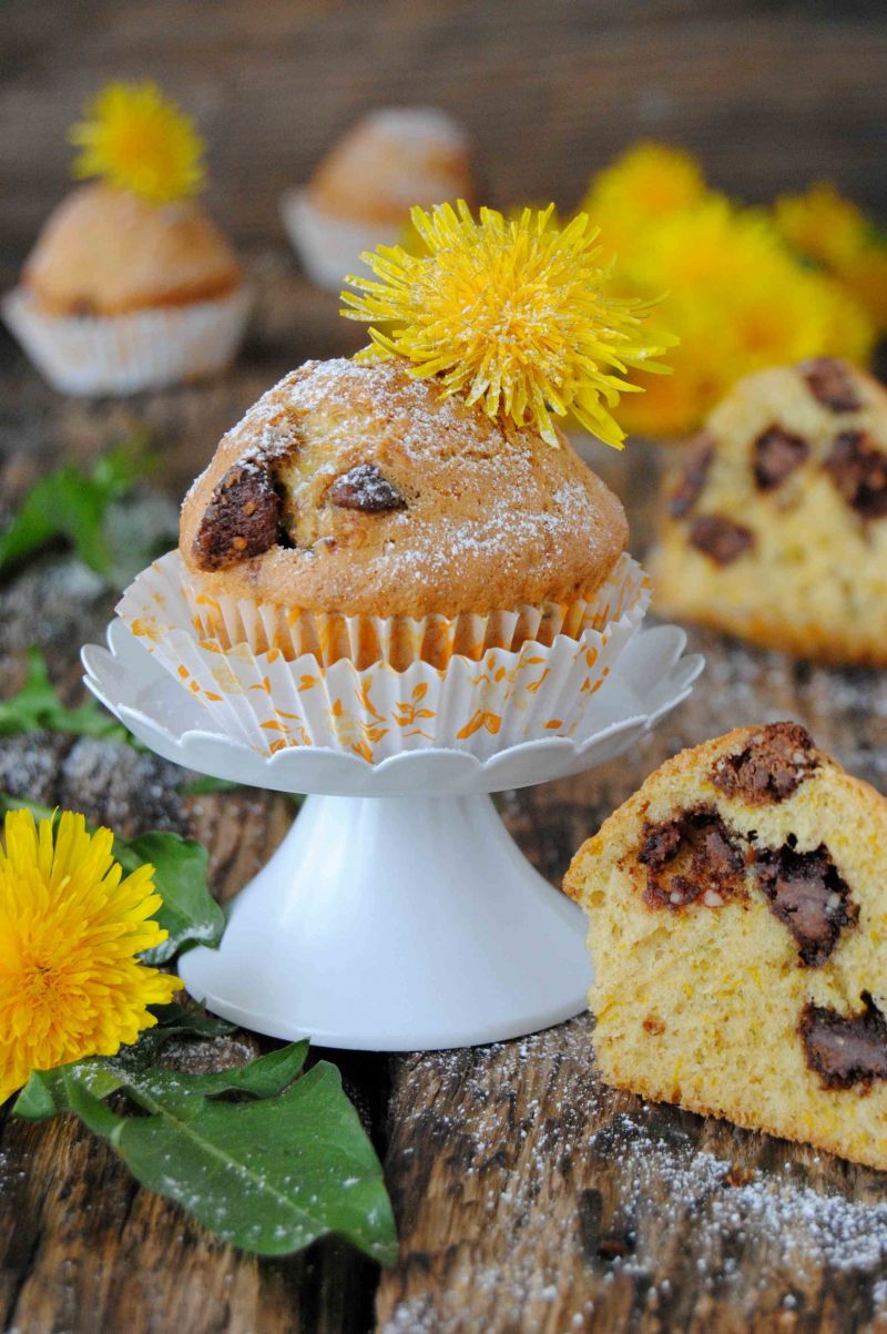 Mniszkowe muffiny z michałkami Mniszkowe muffiny z michałkami