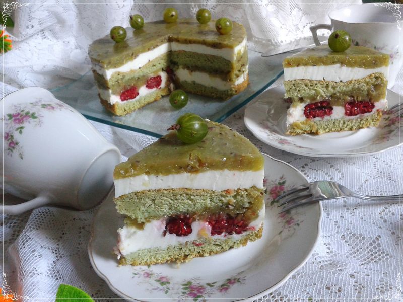 Mocno agrestowy torcik w wersji fit