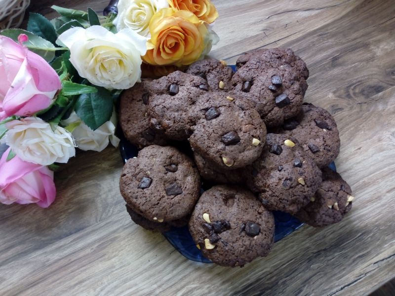 Mocno czekoladowe ciastka