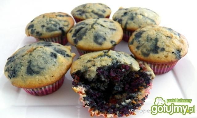 Mocno jagodowe muffinki Mocno jagodowe muffinki